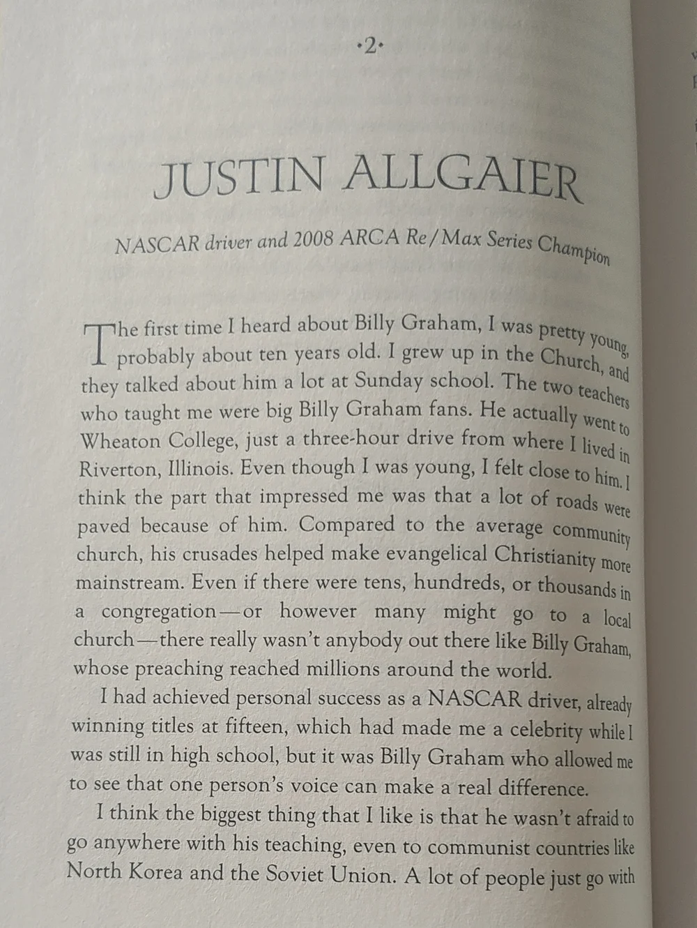 FALL READING: BILLY GRAHAM AND ME
